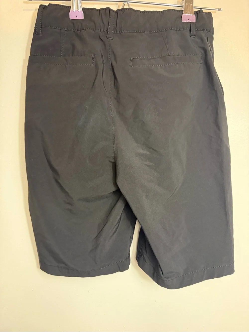 The Children's Place Boys Black Flat-Front Stretch Shorts